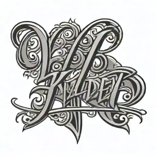 The Name Kaiden In A Tribal Font