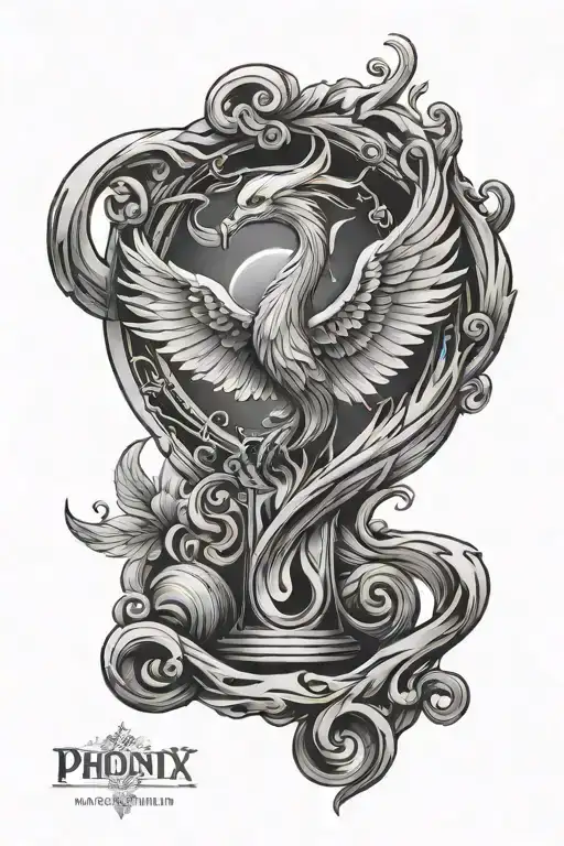 Phoenix Hour Glass With Sand