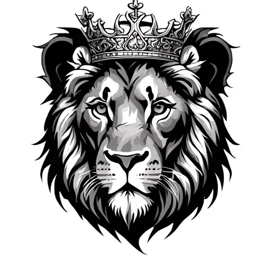 Crowned Lion Face