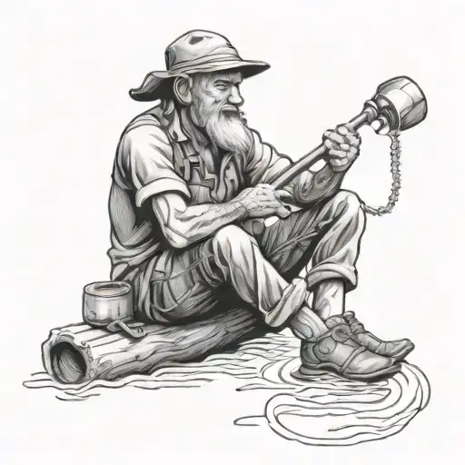 Fisher Man Sitting