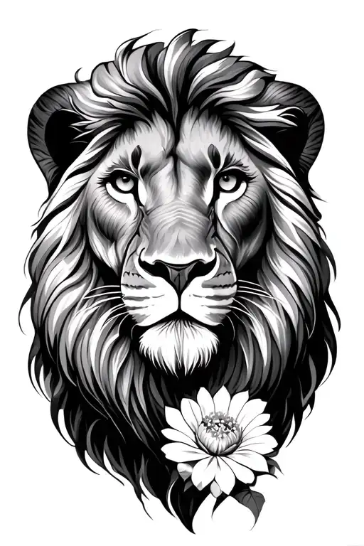 Lion In Flower
