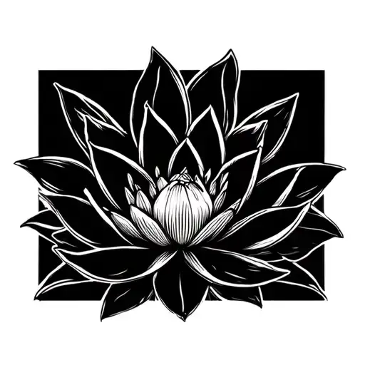 Bouquet Of Flowers With A Lotus Flower In The Center