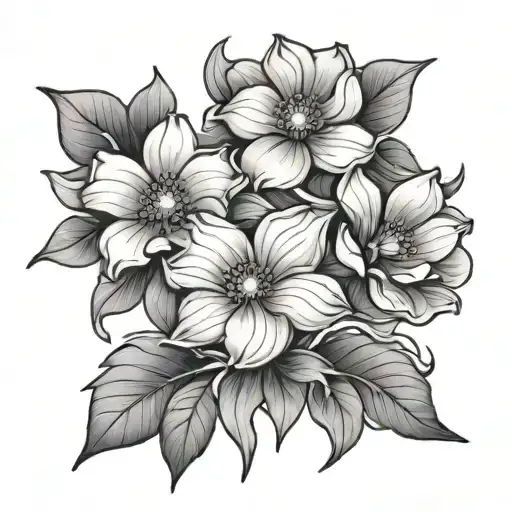 Three Purpule Flowers