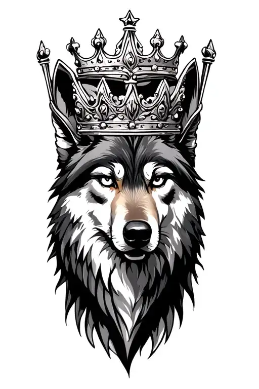 Wolf With King's Crown