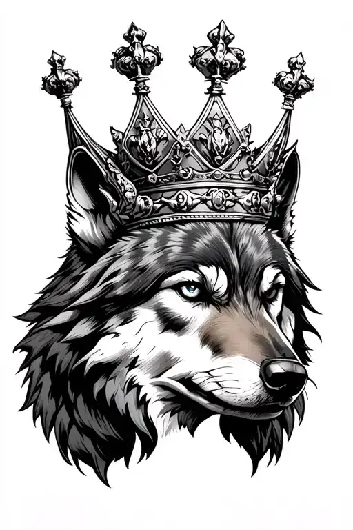 Wolf With King Of Reis Crown