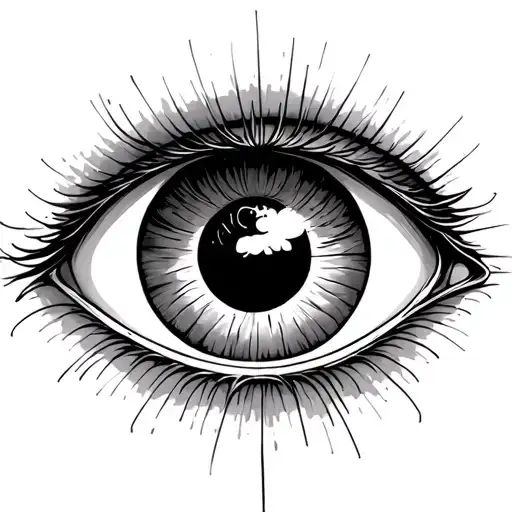 The Combination Of The Name Neda And Eye Inside Representing