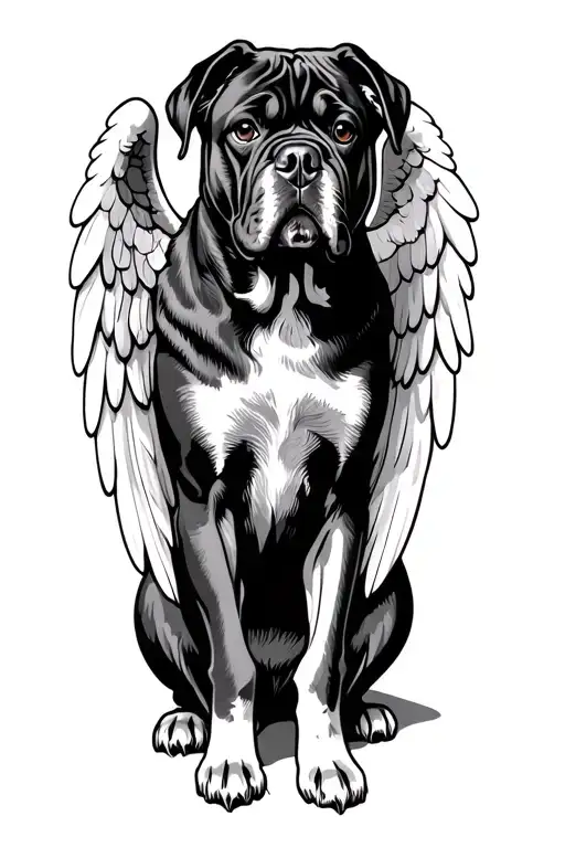 English Mastiff Dog Angel Wings