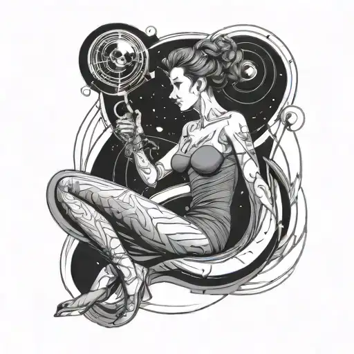 Wormhole With A Woman Sitting