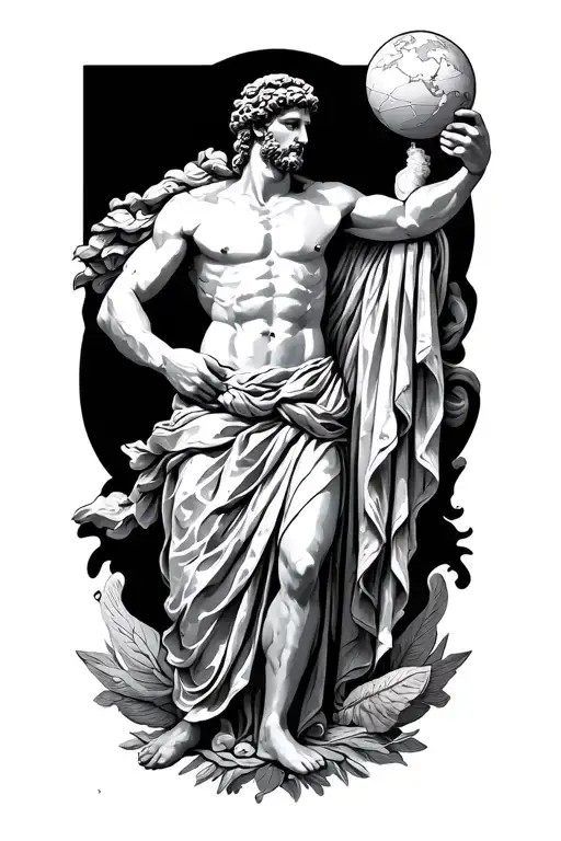 Atlas Greek God Carrying The World