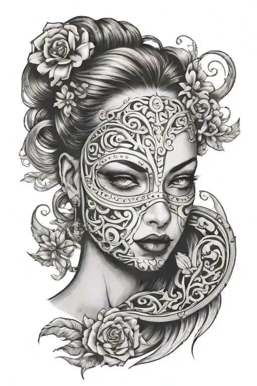 Girl With A Mask Of A Good Person Hides Her True Identity And Complete Indifference