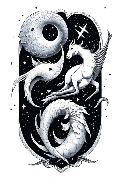 Sagittarius And Aries And Aquarius And Pisces Constellation