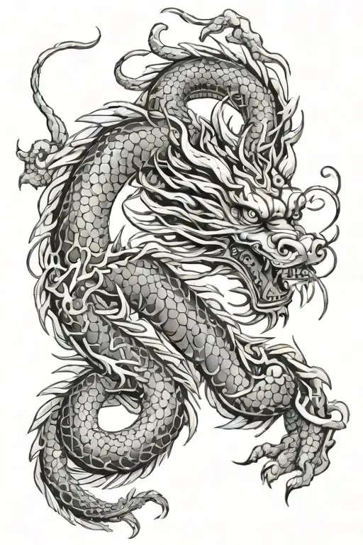 Chinese Dragon Wrapping Around