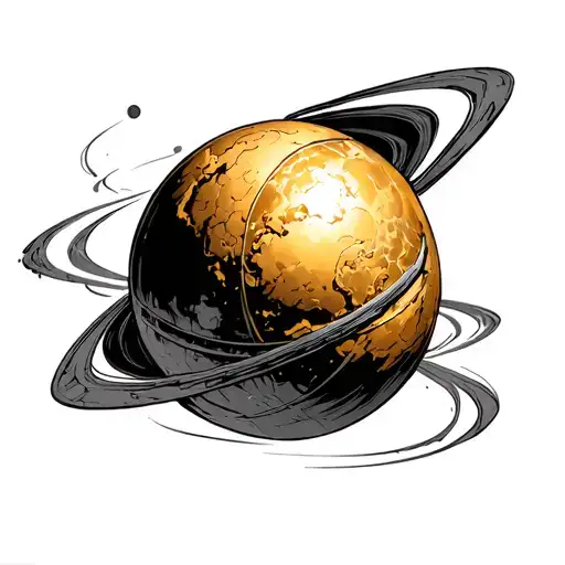 Golden Ball From The Movie Treasure Planet