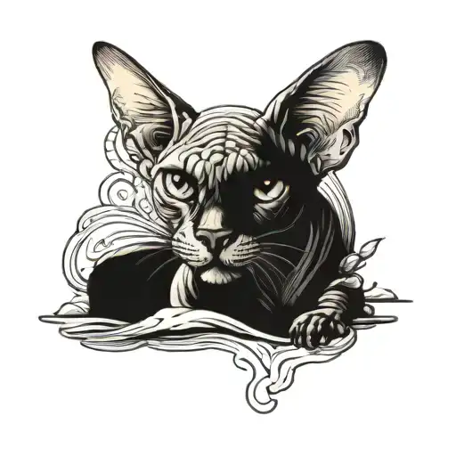 Sphynx In A Mirage Dessert Storm