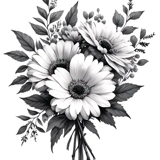 February June July Birth Flower Bouquet