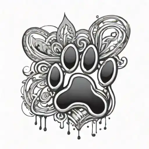 Heartbeat With Dog Paw