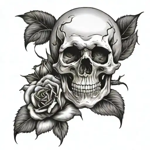 Skull And Rose