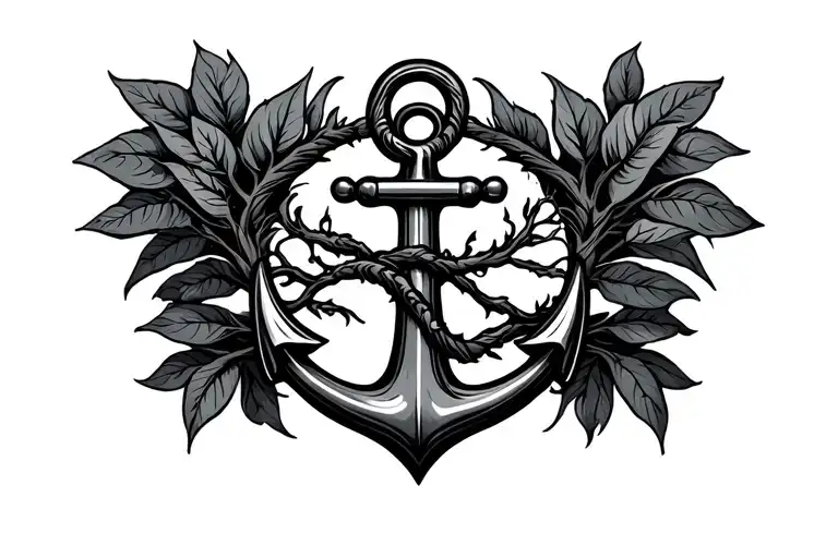 Anchor With Tree Of Life