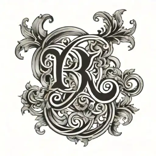 Simple Design Of The Initials Rgw