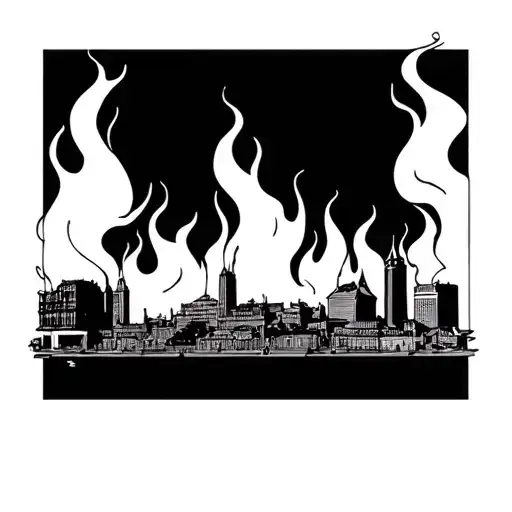 Norfolk Skyline Burning