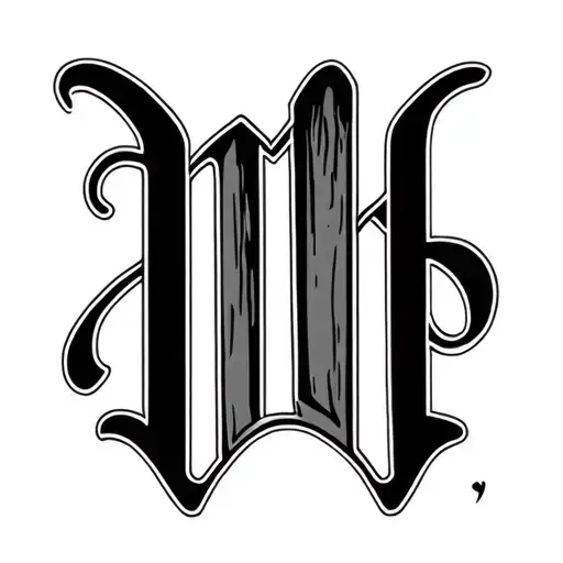 Letter Mb Written In Cursive