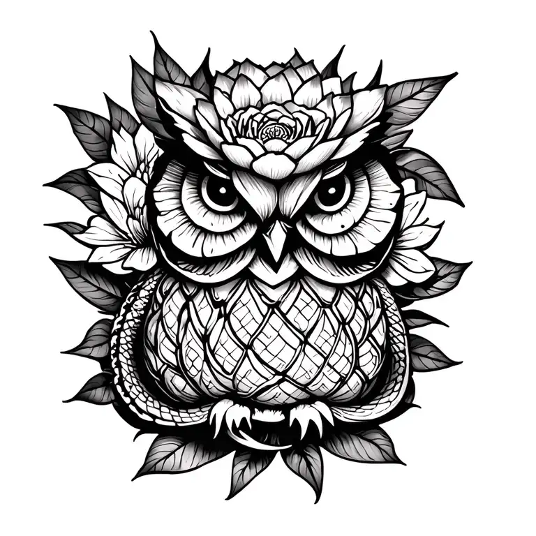 Snake Rose Owl Pineapple Mandala Lotus Flower