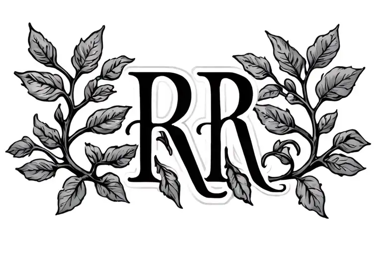 A Kind Of Branch Or Link Representing The Family With The Initials L R N L M