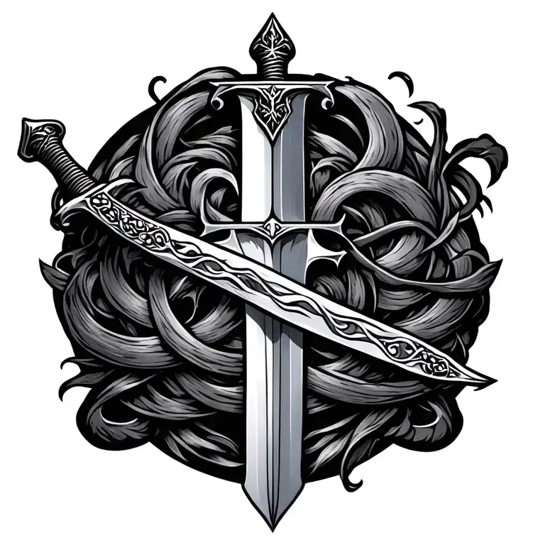 Fantasy Sword Intertwined