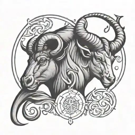 Capricorn And Taurus Zodiac Symbol
