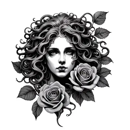 Medusa With Roses