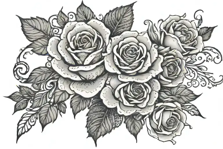 Lace Like Patterns And Roses