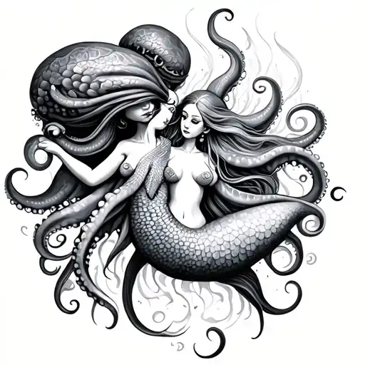 Mermaid And Octopus