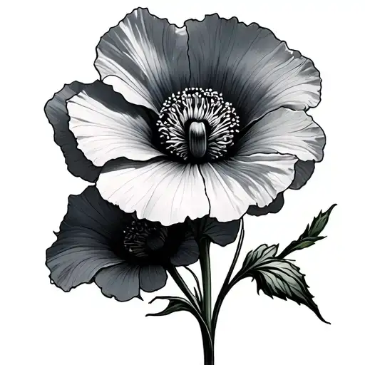 Poppy And Morning Glory