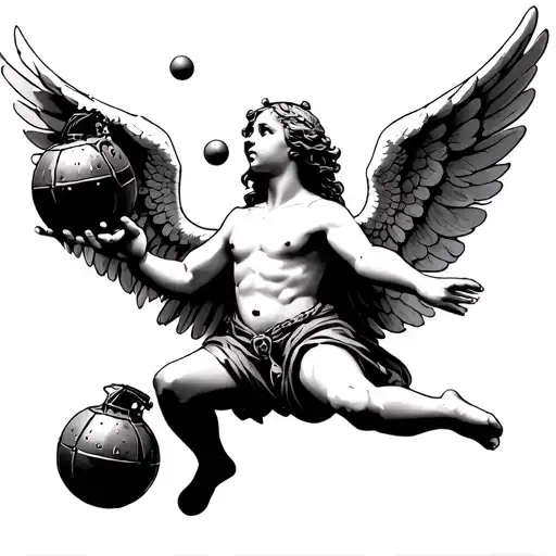 Angel Juggling Grenades