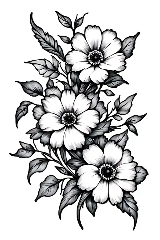 January And October Birth Month Flowers Intertwined