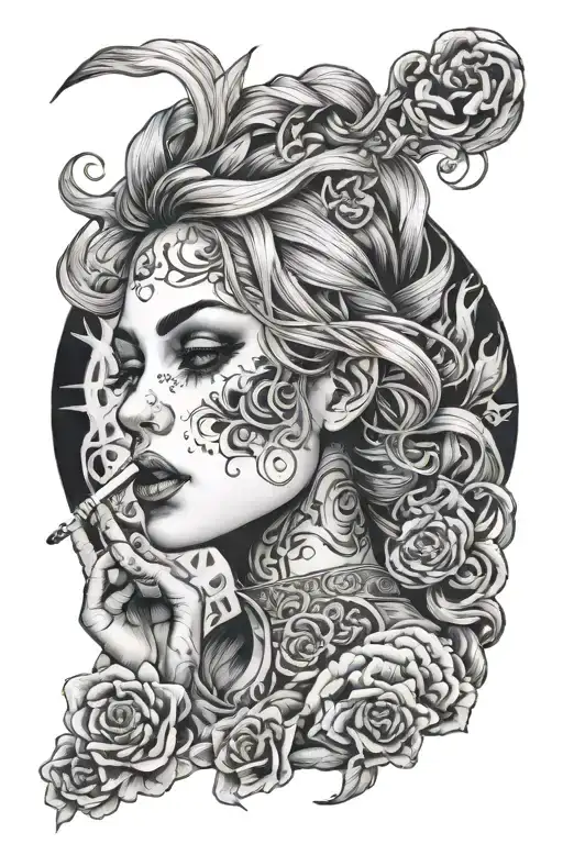 Girl Smoking Causing Chaos