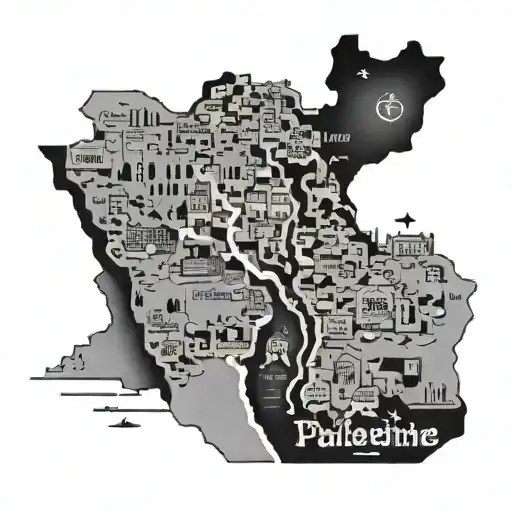 Palestine Map Covered