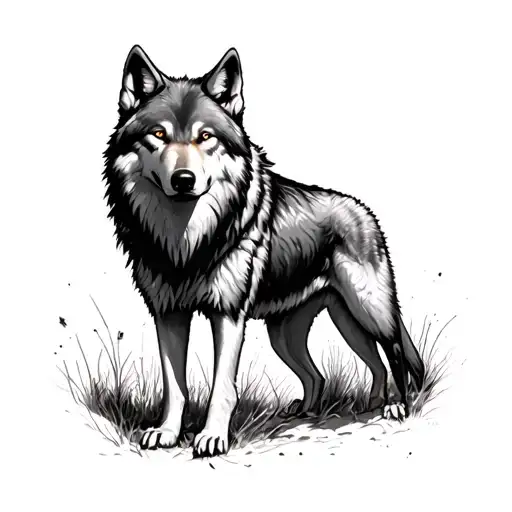 Wolf With Three Heads