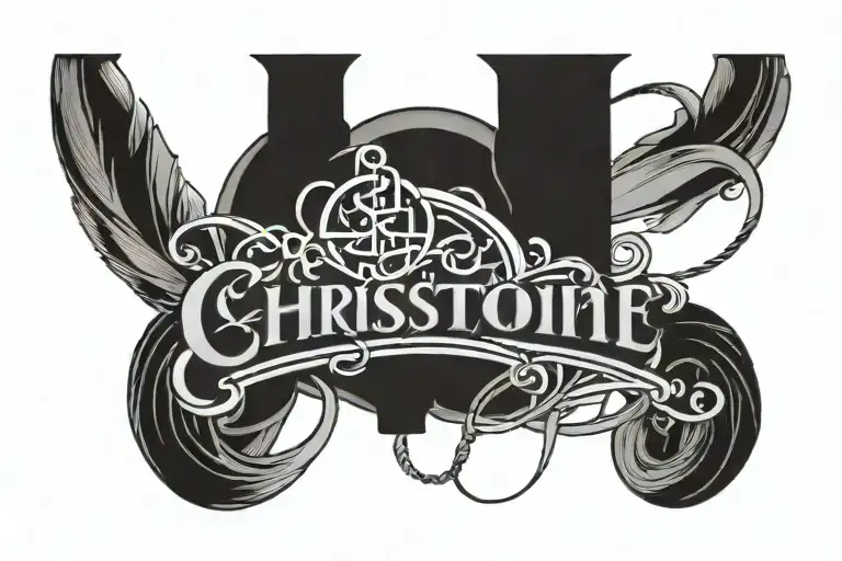 The Name Christonie With Lifeline Symbol Incorporated