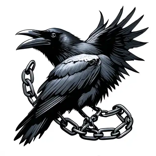 Raven And Chains Wrapping