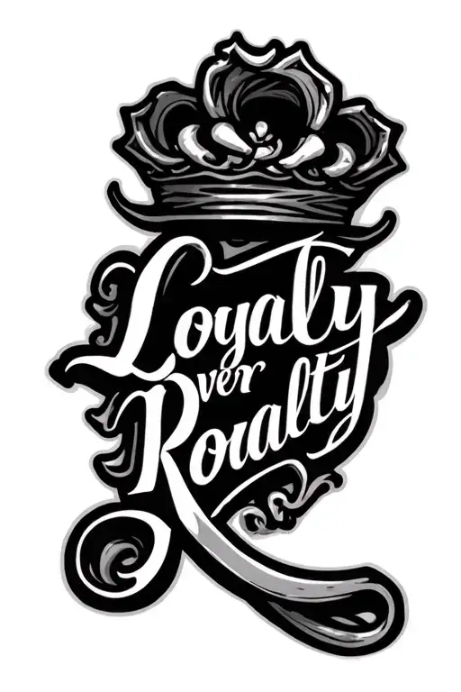 Loyalty Over Royalty Fancy Cursive Font