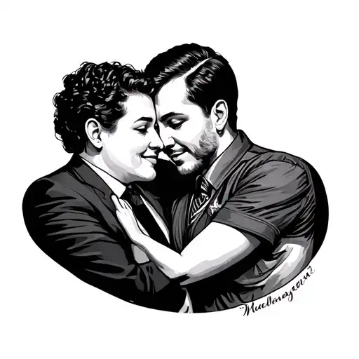 Mum And Dad Tattoo For Top Of Left Arm On A Man