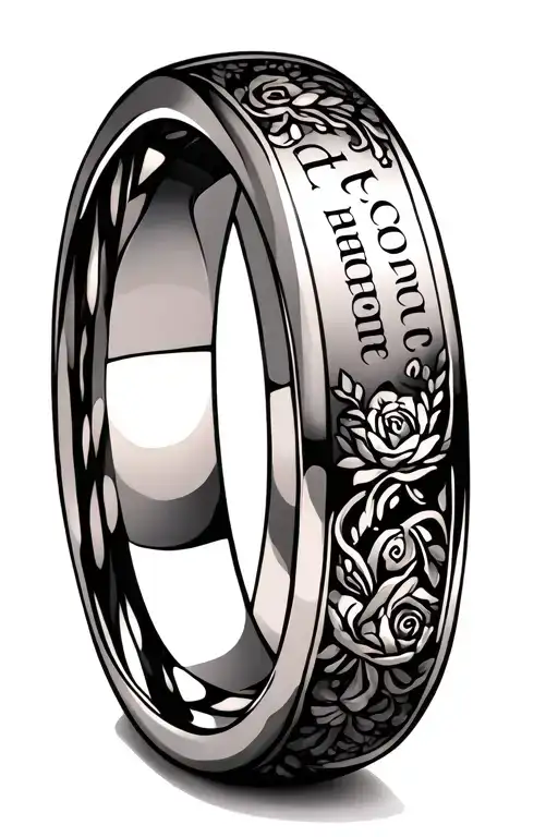 Wedding Rings With Names And Date