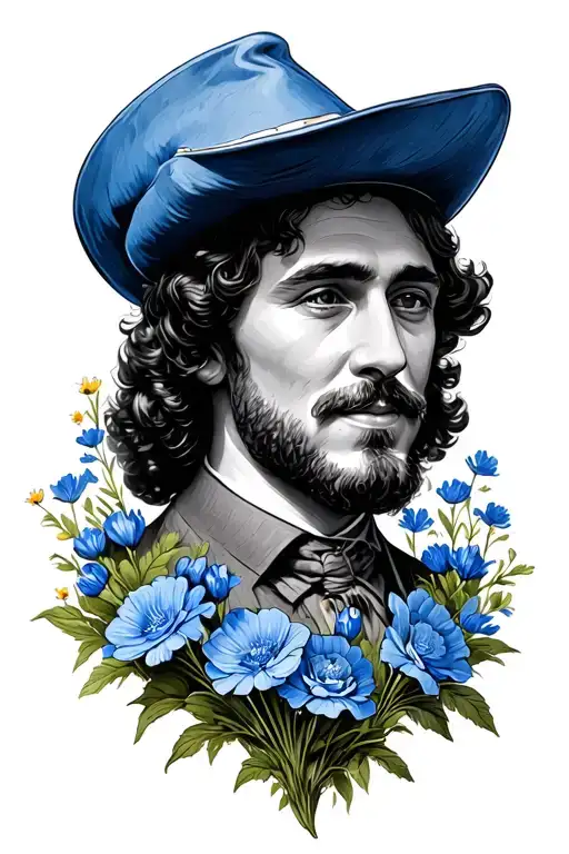 Blue Bonnet With Papa Underneath