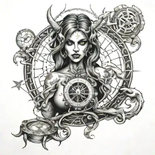 Demon Girl With Compass