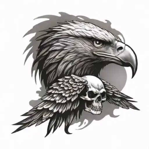 Eagle And Skull Wearing