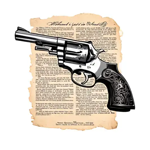 Newspaper Article And Revolver