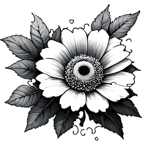 Flower With Puzzle Pieces Knocked Out