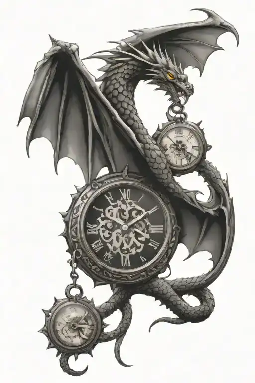 A Long Dragon And Pendant Watch