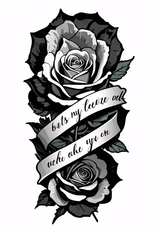 Roses With Motivational Phrases Wrapped